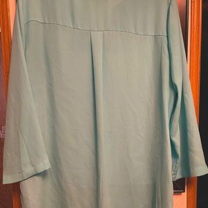 Zac & Rachel size XL aqua blue lace detail blouse.